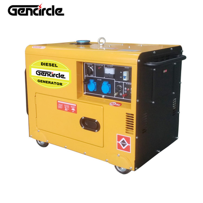 Portable 6kw 3phase air cooled diesel generator set 7.5kva silent with ATS switch 15L fuel tank
